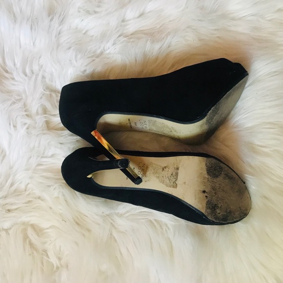 ASOS/New Look Black & Gold Platform Heel - Picture 7 of 7